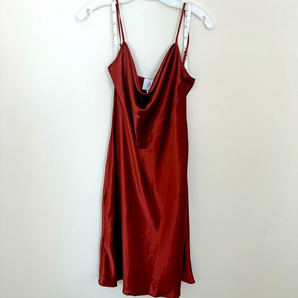 David’s Bridal DB Cinnamon Bridesmaids Slip Dress